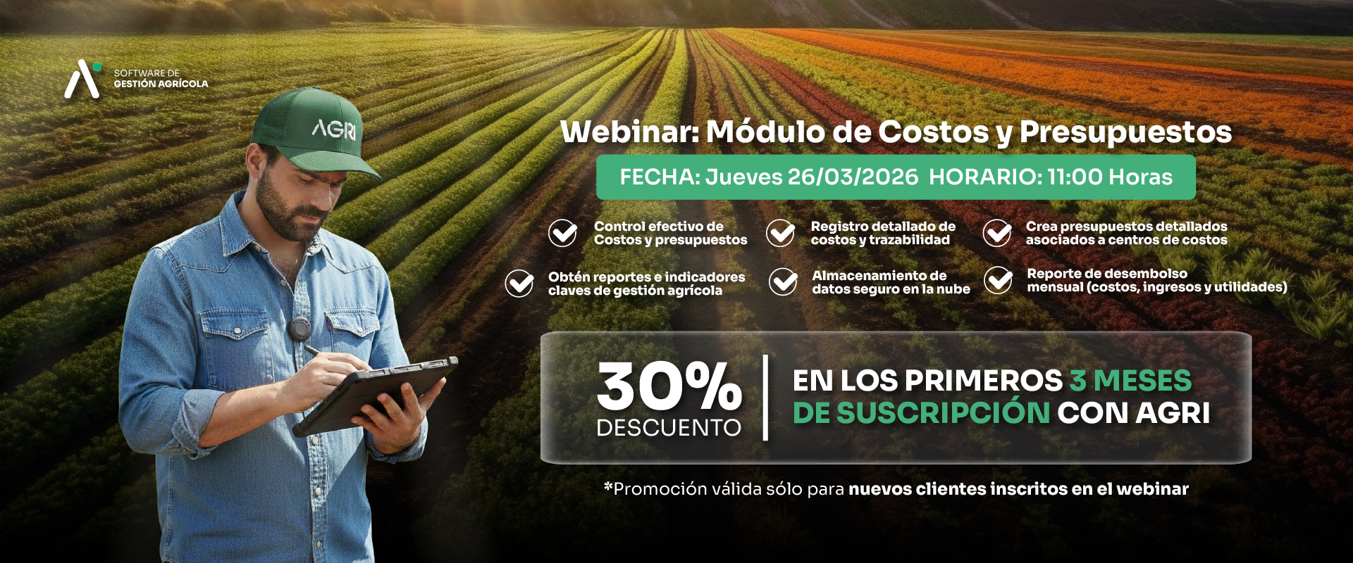 Invitación a Webinar 26 de Marzo Módulo de Costos y Presupuestos